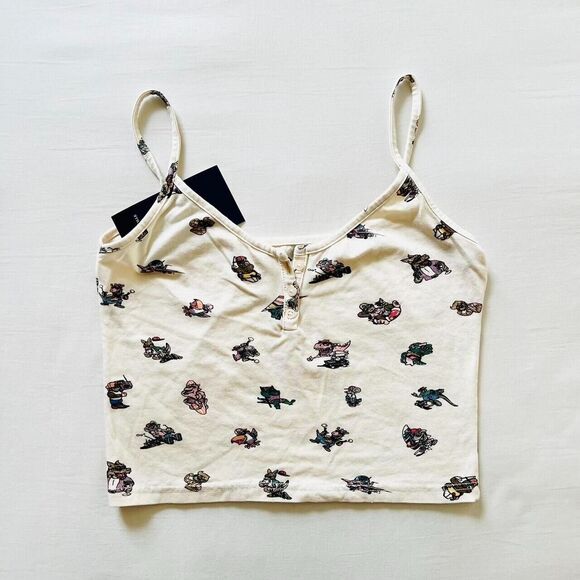 BNWT Brandy Melville/John Galt Chill Since Skylar Tank Button Down Version ♡ 15 - Picture 1 of 1